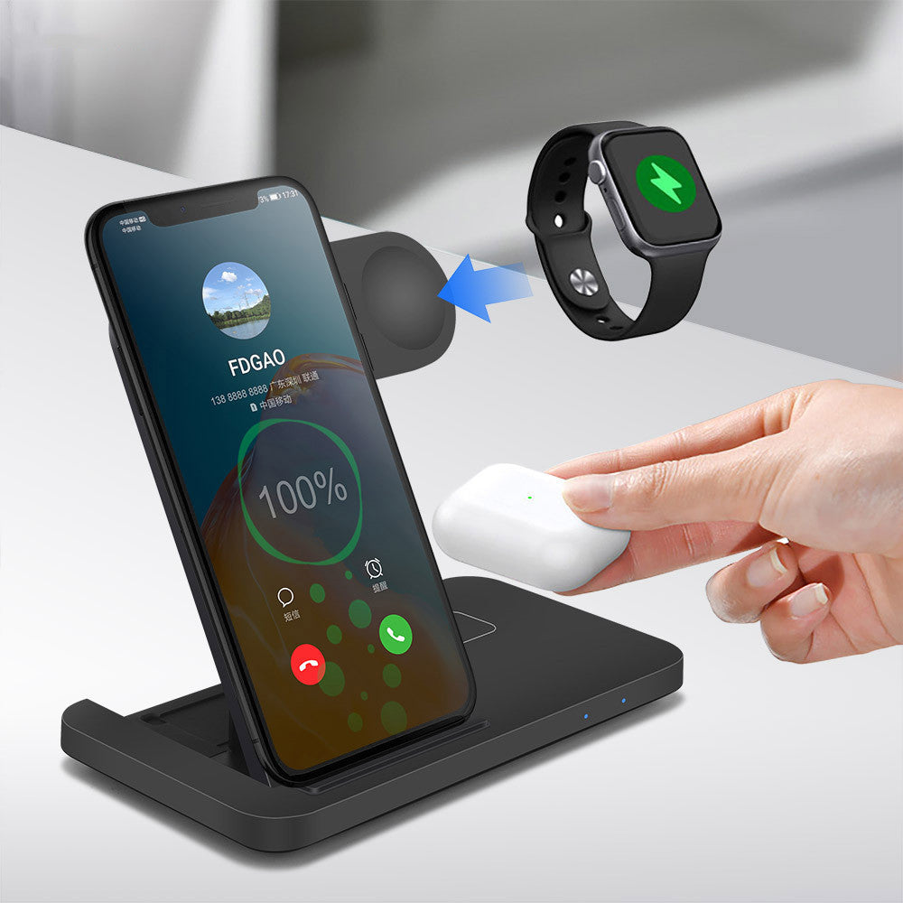 3-in-1 Folding Wireless Charger 15W Fast Charge