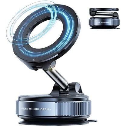 Magnetic Phone Holder with Foldable Design & Strong Vacuum Suction