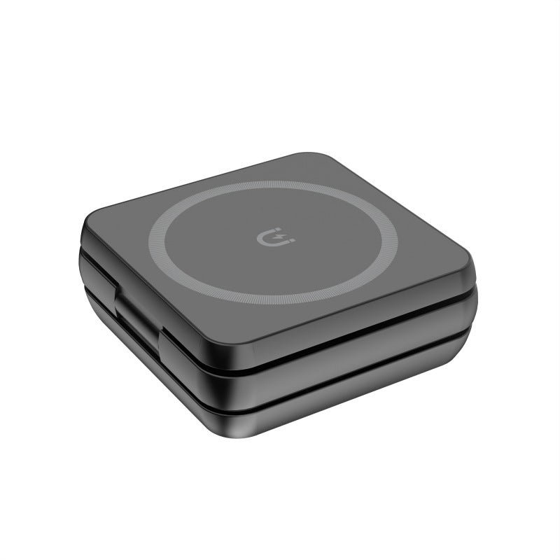 Magnetic Suction Wireless Charger & Folding Phone Holder
